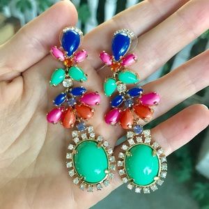 J. Crew Linear/Chandelier Earrings